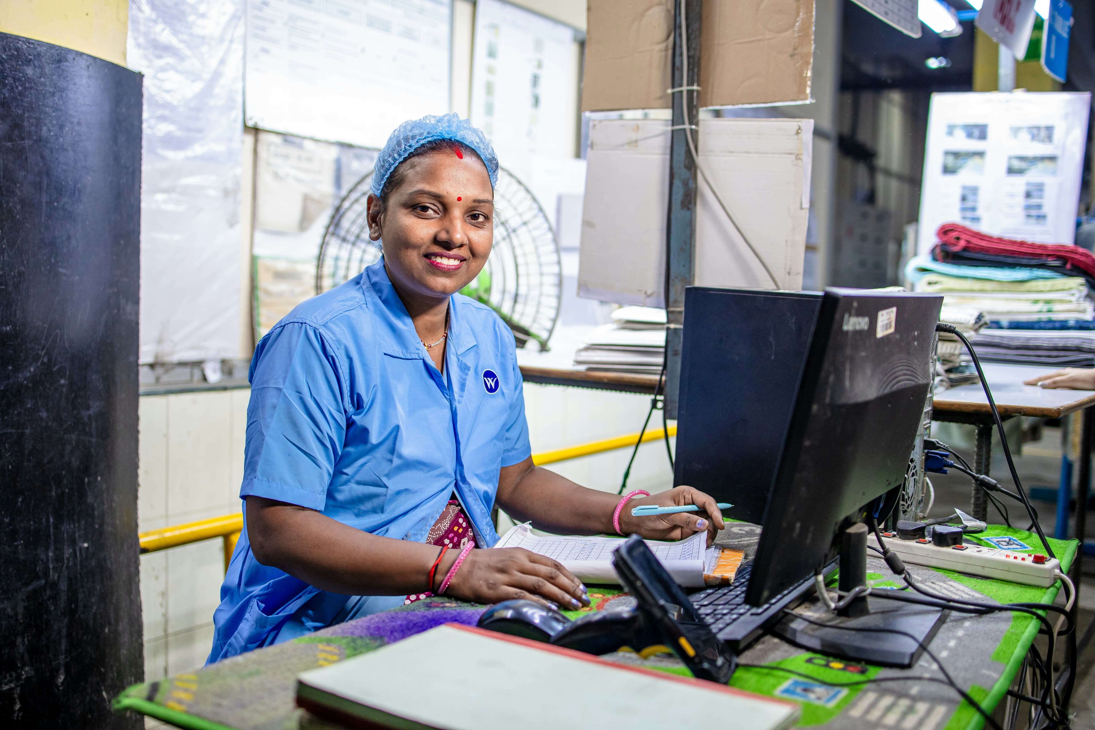 Smiling healthcare professional at work